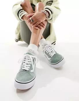 Зеленые кроссовки Vans Old Skool Color Theory