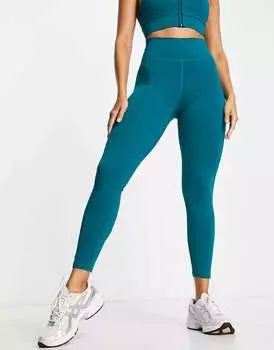 Зеленые леггинсы с завышенной талией Daisy Street Active Swirly