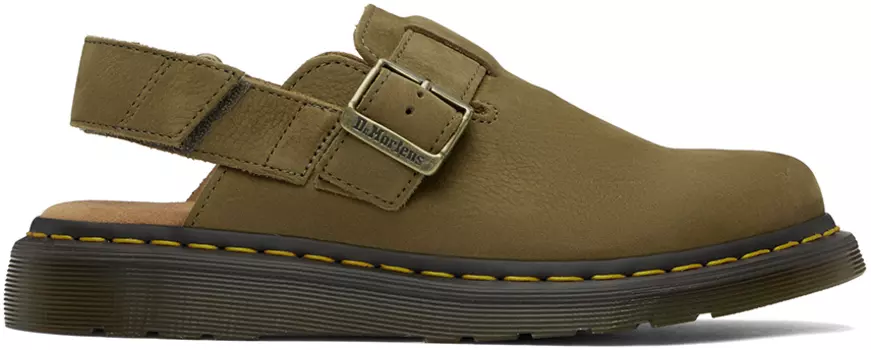 Зеленые мюли с ремешком на пятке Jorge II Dr. Martens