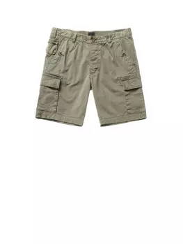 Зеленые мужские шорты-бермуды с множеством карманов Blauer