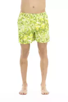 Зеленые мужские шорты для плавания из полиэстера Just Cavalli