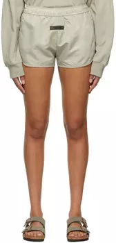 Зеленые нейлоновые шорты Essentials