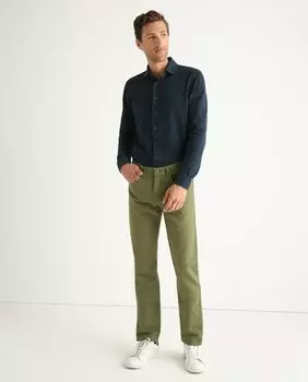 Зеленые обычные мужские брюки с пятью карманами Mirto, зеленый