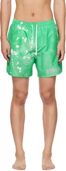 Зеленые отбеленные плавки Dsquared2