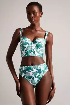 Зеленые плавки бикини с завышенной талией Orellaa Ted Baker, зеленый