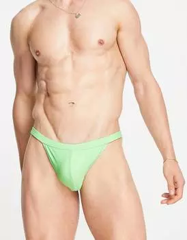 Зеленые плавки с завышенной талией ASOS DESIGN