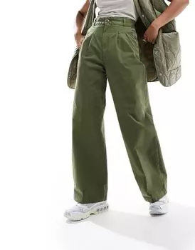 Зеленые плиссированные брюки Carhartt WIP leola