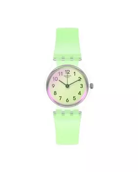 Зеленые повседневные часы с зеленым силиконовым ремешком Swatch, зеленый