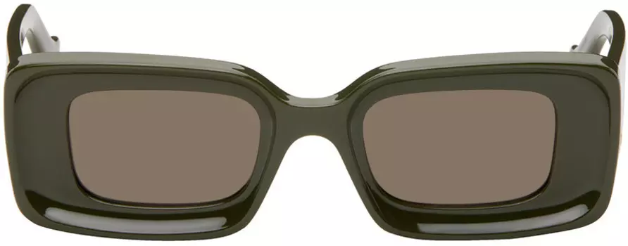 Зеленые прямоугольные солнцезащитные очки Anagram Loewe
