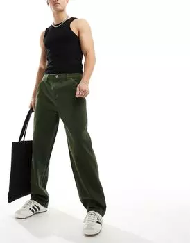 Зеленые прямые джинсы Denim Project