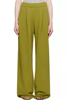 Зеленые прямые спортивные штаны Dries Van Noten