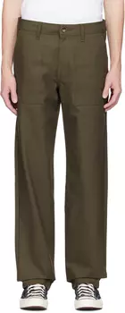 Зеленые рабочие брюки Naked & Famous Denim