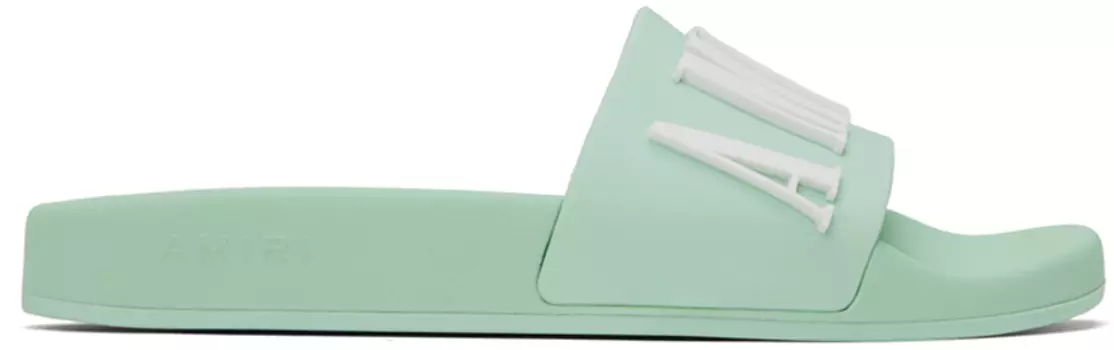 Зеленые сандалии для бассейна AMIRI