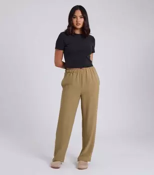 Зеленые широкие брюки Urban Bliss Urban Bliss, оливковый