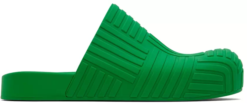 Зеленые шлепанцы Bottega Veneta