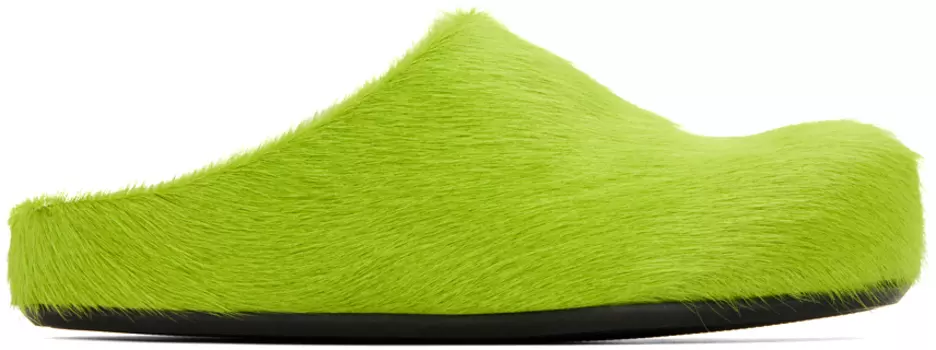 Зеленые шлепанцы Fussbett Marni