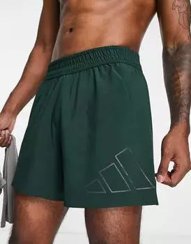Зеленые шорты adidas Running Run Icons