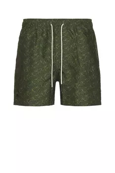 Зеленые шорты для плавания с волнистой линией Oas, цвет Green Squiggle