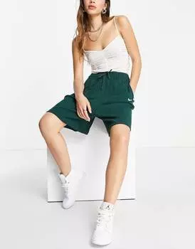 Зеленые шорты из джерси в рубчик с мини-галочкой Nike
