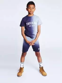 Зеленые шорты из ткани стандартного кроя Timberland, синий