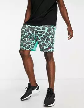 Зеленые шорты с принтом Nike Training Dri-FIT 6.0