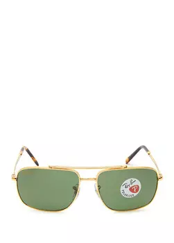 Зеленые солнцезащитные очки Ray-Ban, золотой
