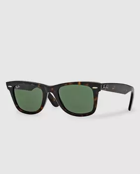 Зеленые солнцезащитные очки Wayfarer Ray-Ban, коричневый