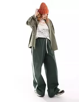 Зеленые спортивные брюки-слипоны ASOS Curve