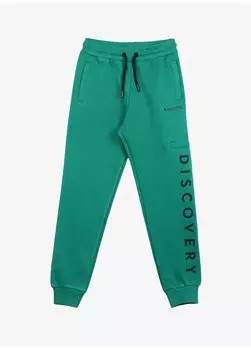 Зеленые спортивные штаны с эластичной резинкой для девочек D3WG-EA6 Discovery Expedition, зеленый