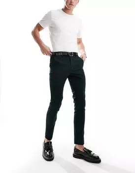 Зеленые узкие брюки ASOS DESIGN