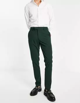 Зеленые узкие брюки скинни ASOS DESIGN