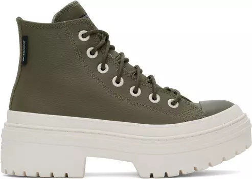 Зеленые водонепроницаемые кроссовки Chuck Taylor All Star с выступами на каблуке и платформе Converse