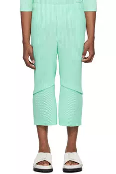 Зеленые воздушные брюки HOMME PLISS ISSEY MIYAKE