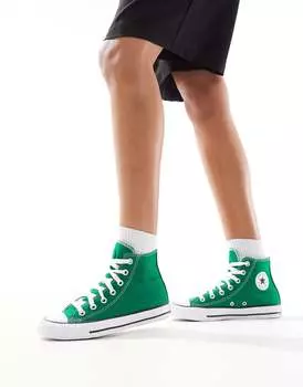 Зеленые высокие кеды Converse Chuck Taylor All Star