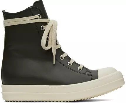 Зеленые высокие кеды Rick Owens