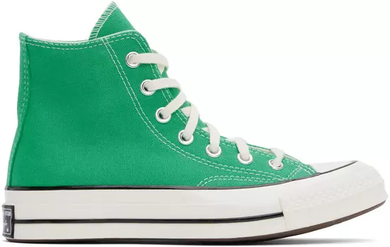 Зеленые высокие кроссовки Chuck 70 Converse, Apex green/Black/Egret