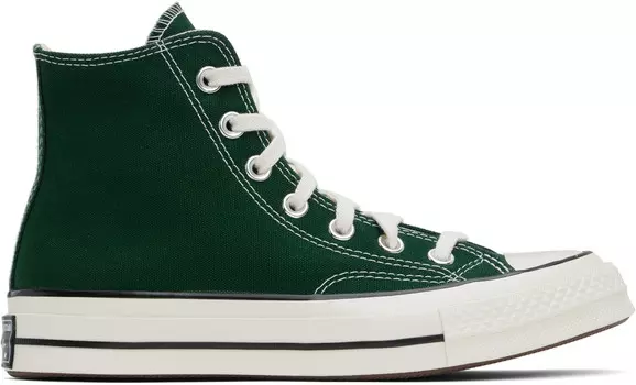 Зеленые высокие кроссовки Chuck 70 Converse, Green envy/Egret/ Black