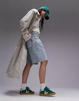 Зеленые замшевые кроссовки VEJA Campo