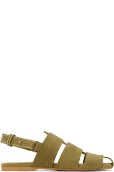 Зеленые замшевые сандалии Fisherman JW Anderson