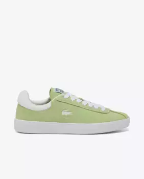 Зеленые замшевые женские кроссовки Baseshot Lacoste, светло-зеленый