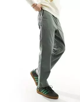 Зеленые зауженные брюки классического кроя Carhartt WIP Flint
