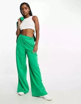 Зеленые зеленые брюки с широкими штанинами Vero Moda