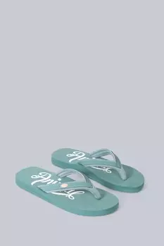 Зеленые женские шлепанцы Swish из переработанного материала Animal, зеленый