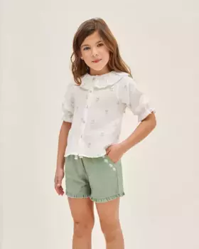 Зеленые женские шорты со шнурком и деталями на карманах Dadati, зеленый