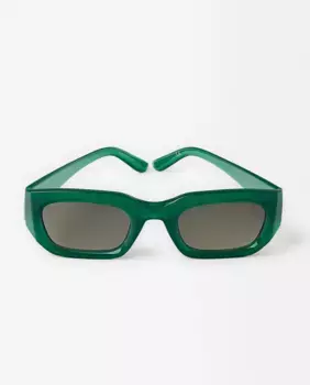 Зеленые женские солнцезащитные очки квадратной формы с защитой от ультрафиолета Parfois, зеленый