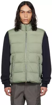 Зеленый бесшовный жилет на тонком пуху Sage Код поставщика: 7915G1428 Stone Island
