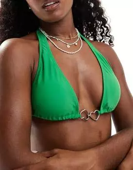 Зеленый бикини-топ с бретельками Brave Soul