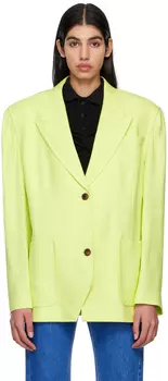 Зеленый блейзер со складками Pushbutton