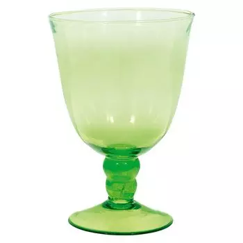 Зеленый бокал для вина большой, H15,5см D11см GreenGate