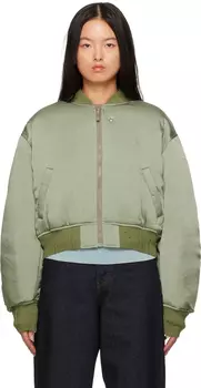 Зеленый бомбер с нашивками Dusty Acne Studios